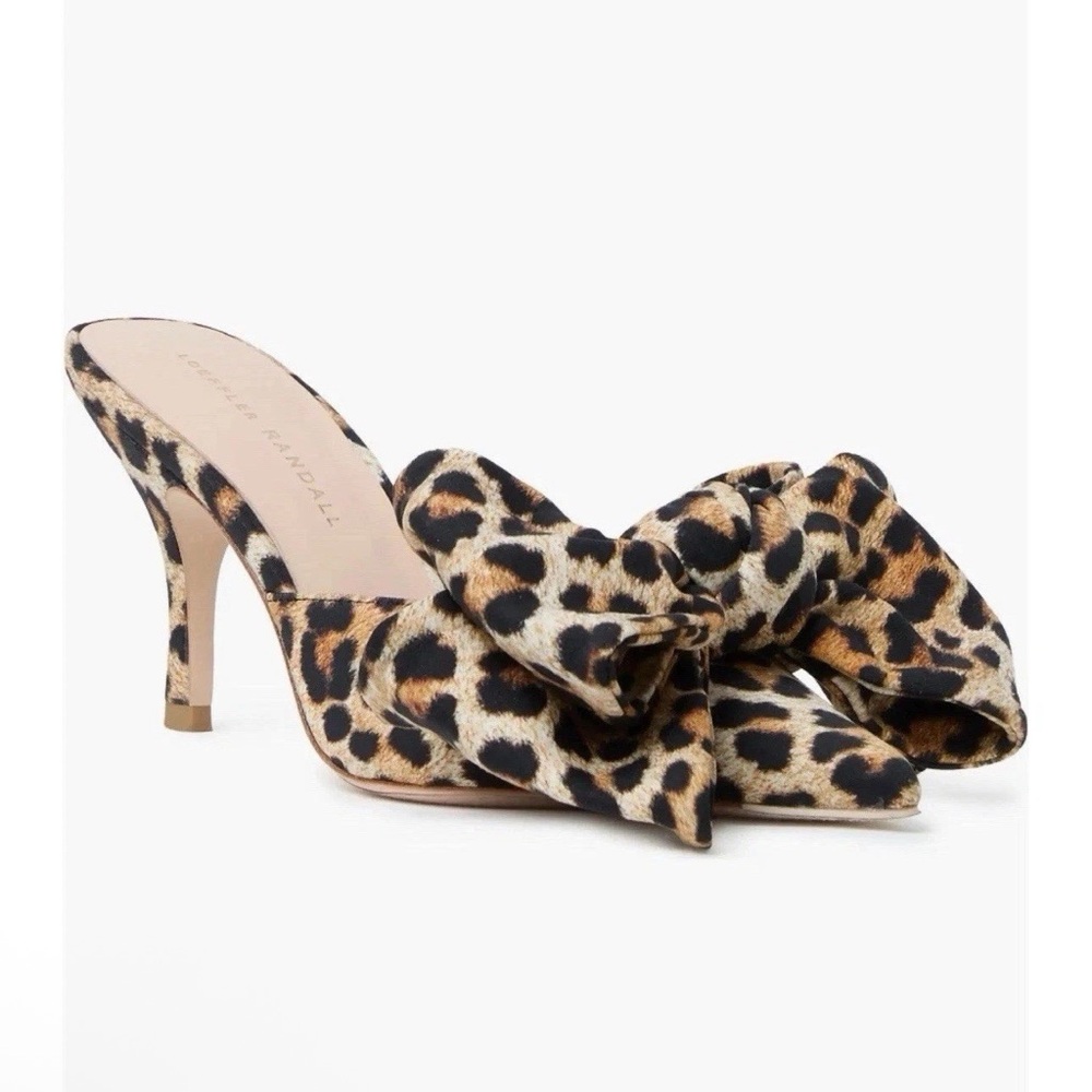 Loeffler Randall Margot Bow Leopard Mule Pumps 11